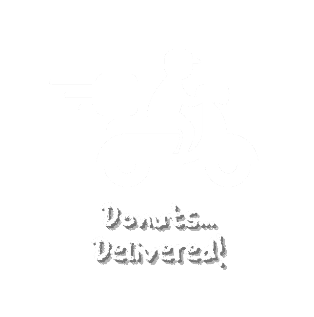 Donut delivery person making a delivery.